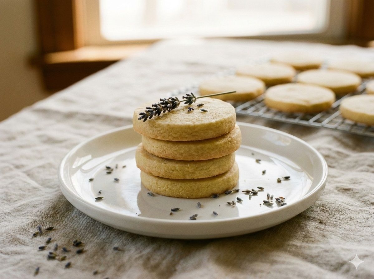 Lavender Shortbread Cookies