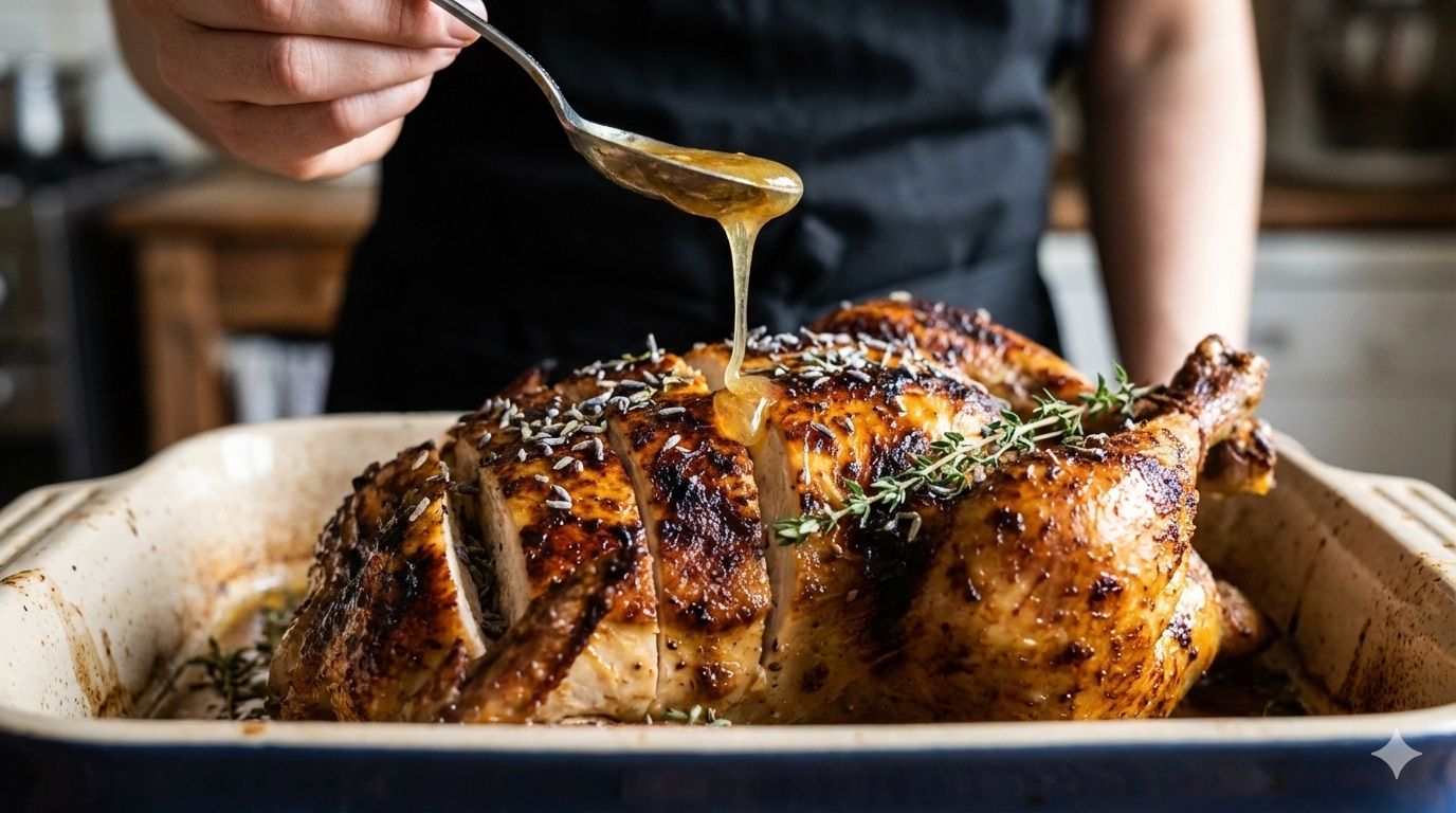 Lavender, Lemon, and Honey Roast Chicken